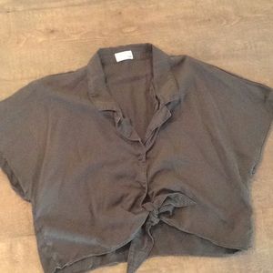 Wilfred Free Button Up Crop Top